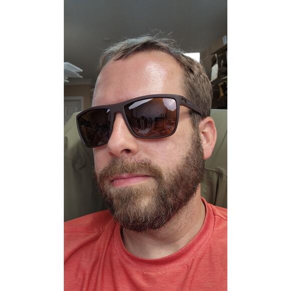 Polarized Sunglasses for Men Lightweight TR90 Frame UV400 Protection Square Sun - Picture 3 of 11